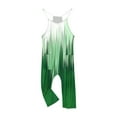 thumbnail image 4 of Jinhomg Girls Adjustable Strap Overalls Cute Gradient Casual Jumpsuits Baggy Comfy Sleeveless One Piece Bib Pants with Pockets 90% off Clearance Sale Green 13 Years, 4 of 9
