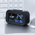 thumbnail image 1 of Black and Friday Clearance Sale Deal cuyhtdup Hot Selling Concise Style Colorful Screen Weather Clock Temperature And Humidity On The Same Screen Electronic Alarm Clock Backlit Calendar Clock, 1 of 6
