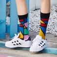 thumbnail image 5 of 6 Pairs Colorful Novelty Crew Socks Soft Cotton Funny Patterned Casual Crazy Dress Socks for Men,Women and Teens, 5 of 8