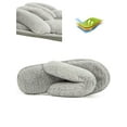 thumbnail image 6 of FALEXO Women's Comfy Fuzzy Fur Slippers Flip Flop Open Toe Cozy House Memory Foam Sandals Slides Soft Flat Anti-Slip Indoor Outdoor Slip on, 6 of 6