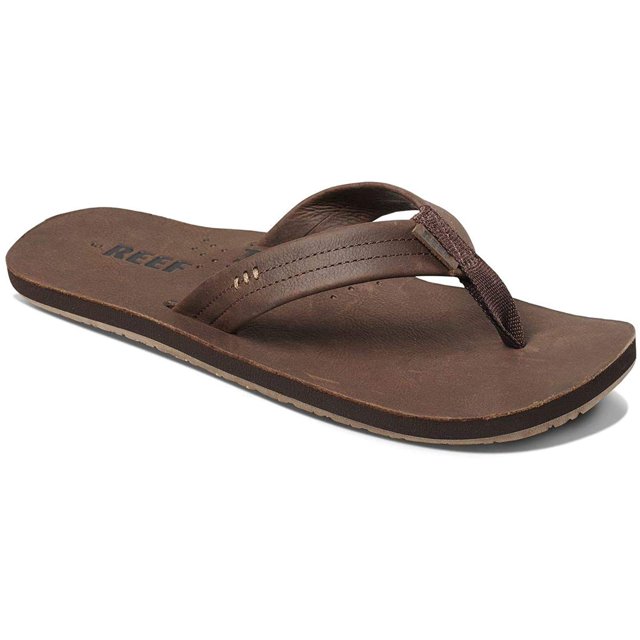 Reef Draftsmen Mens Leather Sandals | Bottle Opener Flip Flops For Men With Soft Cushion Footbed | Waterproof