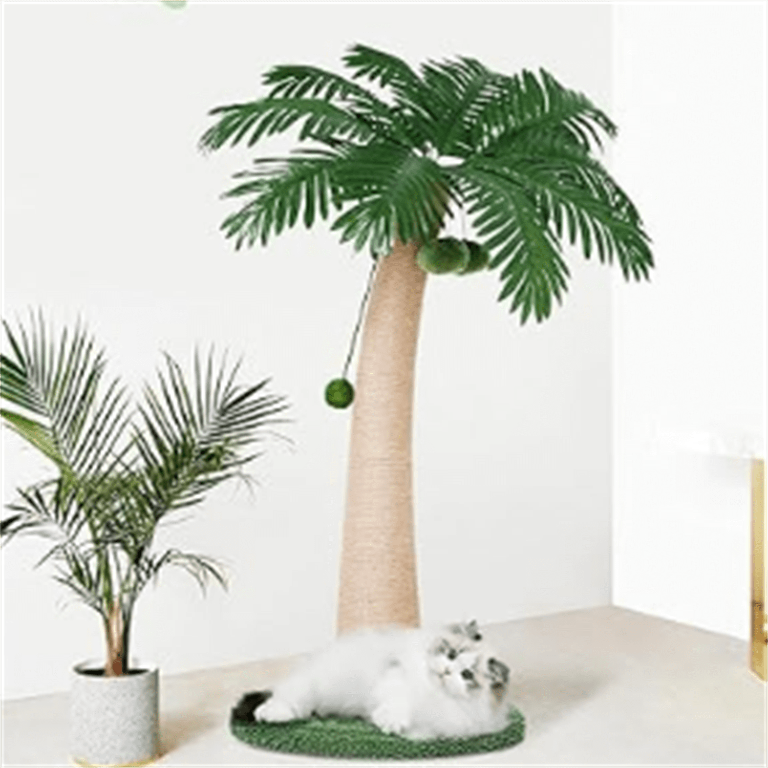 43 inch Cat Scratching Post, with Hanging Ball for Indoor Cats Large Cat Scratching Post sisal Cat Scratcher, New Round