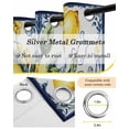 thumbnail image 6 of Yellow Lemon Blackout Curtains 96 Inches Long for Bedroom, Middle Century Blue Italian Textured Thermal Insulated Room Darkening Black Out Window Curtain Panels Grommet Drapes for Living Room, 6 of 8