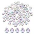 thumbnail image 1 of Uxcell 100Pcs Flat Back Acrylic Teardrop Gems 10x14mm Rhinestones Multicolor, 1 of 4
