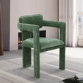 thumbnail image 2 of Meridian Furniture Brenda Green Chenille Fabric Dining Chair (Set of 2), 2 of 7