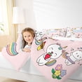 thumbnail image 4 of Homewish Cartoon Unicorn 3 Pieces Queen Comforter Set for Kids Teens,Kawaii Rainbow Animal Ultra Soft Bedding Sets,Dreamy Princess Bedding Comforter Set Breathable,Super Cozy Room Decor, 4 of 8