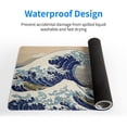 thumbnail image 2 of Japanese Extended Large Mouse Pad, Wave Painting Big Gaming Mouse Mat Non-Slip Water-Resistant Rubber Base Wave Mousepad Stitched Edges Keyboard Mouse Mat Desk Pad for Office Home and Game, 2 of 5