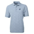 thumbnail image 2 of Men's Cutter & Buck Navy Atlanta Braves Virtue Eco Pique Botanical Print Recycled Polo, 2 of 3