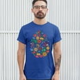 thumbnail image 3 of Tee Hunt Floral Easter Egg T-Shirt Happy Easter Men's Tee, Blue, Small, 3 of 5