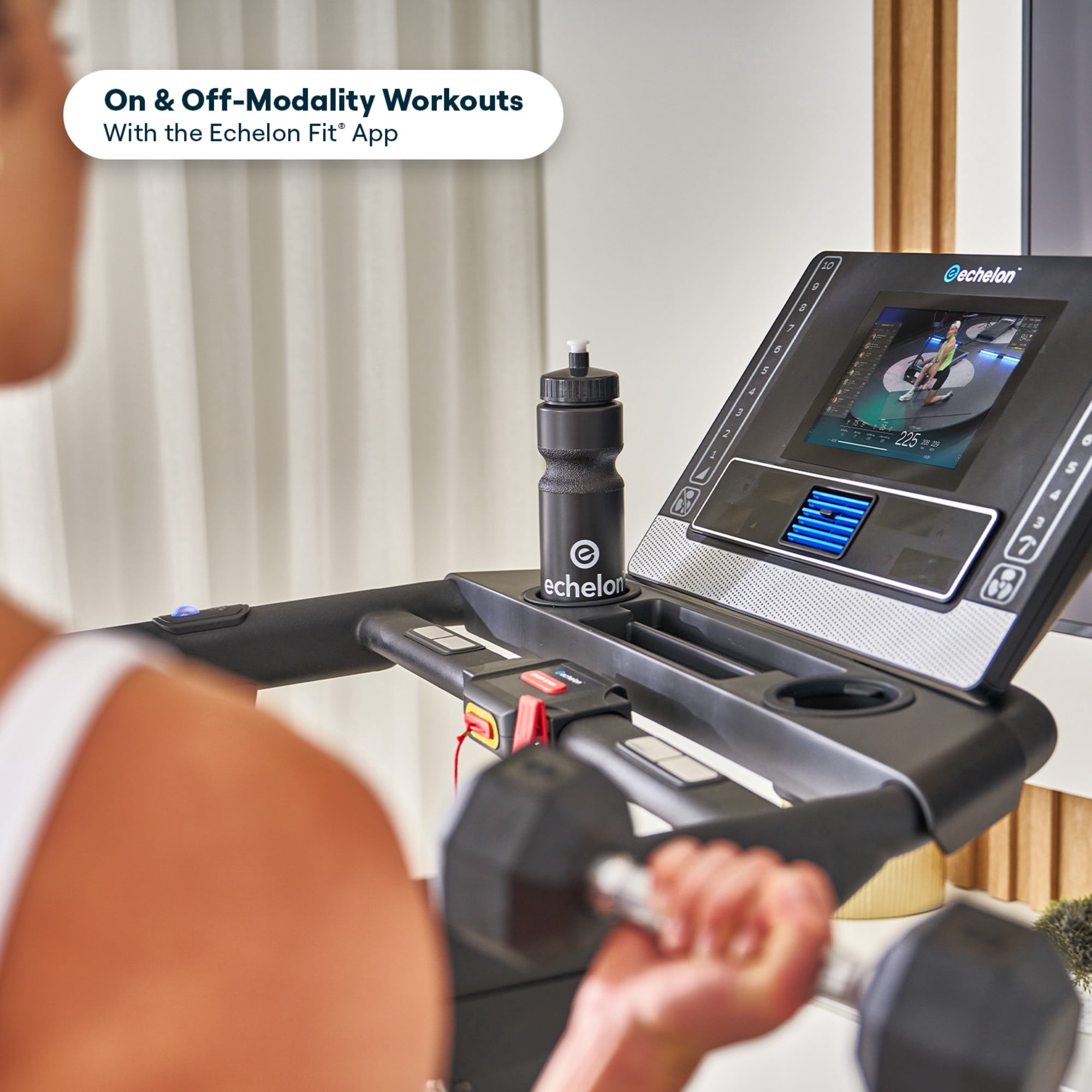 Echelon Stride-6s Auto-Fold Treadmill with 10” class HD Touchscreen & 12 Incline Levels|