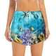 thumbnail image 2 of Balery Corals and Tropical Fish Pantalones cortos deportivos para mujer con forro y dos bolsillos, elásticos, para entrenamiento, gimnasio, yoga-X-Large, 2 of 7