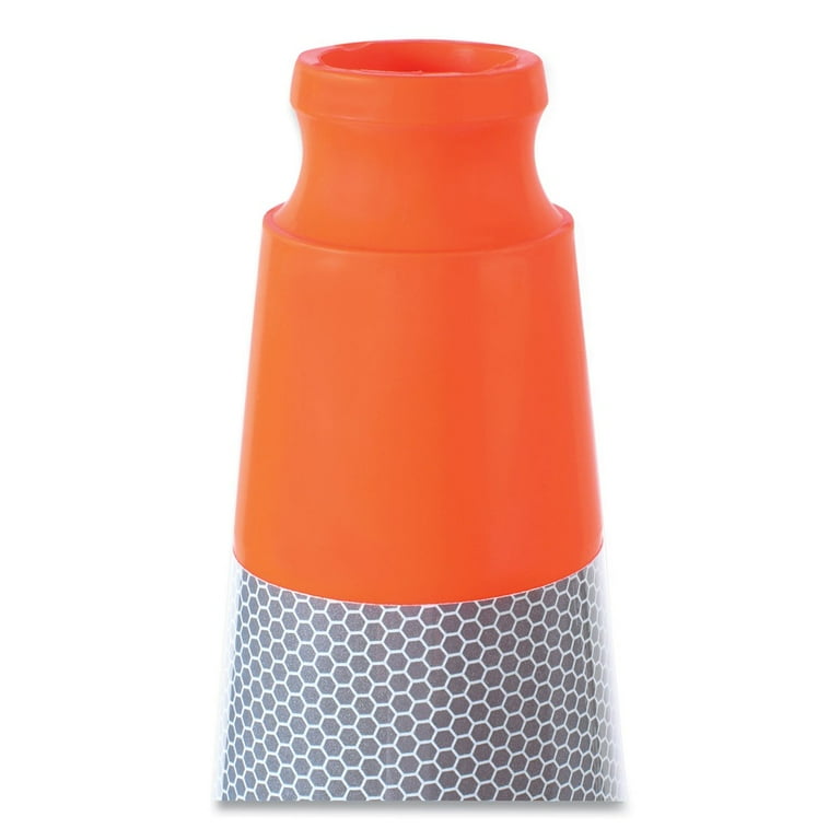 Traffic Cone, 10.75 x 10.75 x 28, Orange/Silver/Black Traffic Cone, 10.75 x 10.75 x 28, Orange/Silver/Black