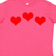 thumbnail image 4 of Inktastic 3 Red Hearts Boys or Girls Toddler T-Shirt, 4 of 5