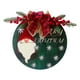 thumbnail image 3 of Fiudx Ofertas relámpago del día Decoración del día de Navidad Decoración de fiesta Cartel de puerta de Papá Noel Corona Letrero de bienvenida de madera Decoración colgante, 3 of 7