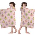 thumbnail image 4 of Floral Fairy Princess Pattern Hooded Bath Towel，50"x30" for Ages 3 To 12 Kids, Quick Dry Lightweight Soft Microfiber Hood Beach Towel Cover Up for Kids, 4 of 7