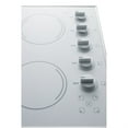 thumbnail image 2 of 27" wide 5-burner radiant cooktop made in the USA in smooth white ceramic glass finish, 2 of 3