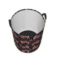 thumbnail image 3 of Balery Leopard Print Round Laundry Basket with Handles Waterproof Freestanding Laundry Hamper for Clothes Toys in the Dorm and Family-Medium, 3 of 8