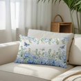 thumbnail image 6 of Blue Hydrangea Throw Pillow Cover 24 x 36 Inch Decorative Pillow Cover Spring Summer Eucalyptus Leaves Butterfly Lumbar Pillowcase Seasonal Rectangle Cushion Case for Couch Sofa Bed Living Room, 6 of 9