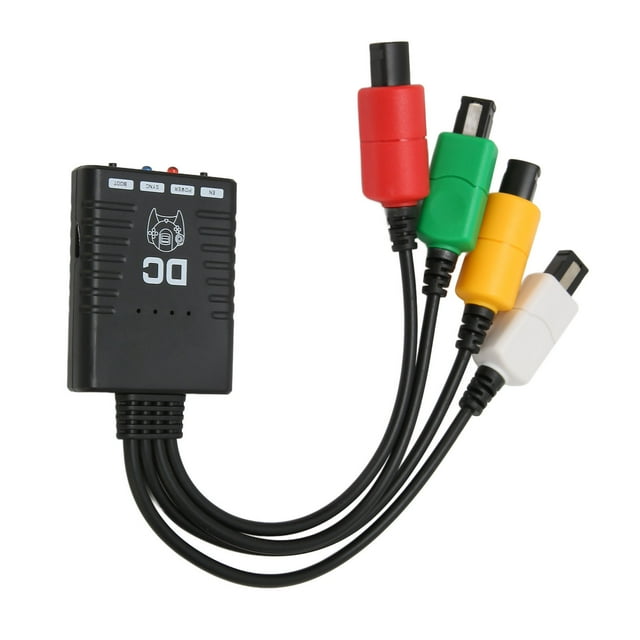 Controller Adapter, ESP32 Chip Portable Firmware Updateable 4 Plug LED Indicator Design Multiplayer Controller Converter Delayless for Gamepad