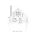 thumbnail image 6 of 001-1056: Log Cabin 2 Bed, 2 Bath Luxury Home Plan, 1895 Sq Ft: Full Blueprints with License to Build by Home Plan Marketplace - Lesuto, 6 of 7