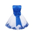 thumbnail image 3 of DPOIS Kids Flower Girls Dress Tulle A-Line Princess Dress Formal Prom Party Ball Gown Blue 10, 3 of 7