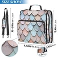 thumbnail image 2 of FORMRS Zipper Binder with Shoulder Strap 2-inch Ring 500 Sheet Capacity File Bag, Blue Shimmering Pattern, 2 of 5