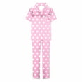 thumbnail image 5 of UAMVSH Pajamas Sets Women's Short Sleeve Sleepwear Soft Button down Loungewear Pjs Lounge Set Nightwear, 5 of 6