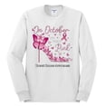 thumbnail image 2 of Wild Bobby In October We Wear Pink Diamond Heel Breast Cancer Awareness Men Long Sleeve Shirt, White, X-Large, 2 of 6