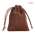 thumbnail image 4 of Sonducket Estuche para joyería Bolsos pequeños con cordón Embalaje Exhibición Goodies Regalos Almacenamiento para teléfonos móviles Ropa, zapatos y accesorios Miscelánea Café-12*15, 4 of 6