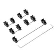 Stupid Keyboard Stabilizers Kit - Snap-in Design For 1.6mm PCB, Pre-Lubed, Includes 2U/6.25U/7U Wires For Mechanical Keyboards