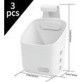 thumbnail image 2 of White 3 Pieces Hanging Storage Basket, Hanging Storage Box, Bedside Organizer, Hanging Storage Basket Box for Bedroom, Bathroom, Kitchen, 2 of 5