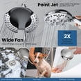 thumbnail image 3 of FETERVIC 2-in-1 Shower Head High Pressure with Rainfall Showerhead Handheld Showerheads Detachable Shower Heads with Hose 2.5GPM Double Shower Heads Combo, 3 of 11