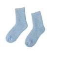 thumbnail image 4 of 1 Pack Women's Wool Socks Boot Socks for Women Warm Winter Socks Thick Knit Cozy Socks for Cold Weather Blue, 4 of 4