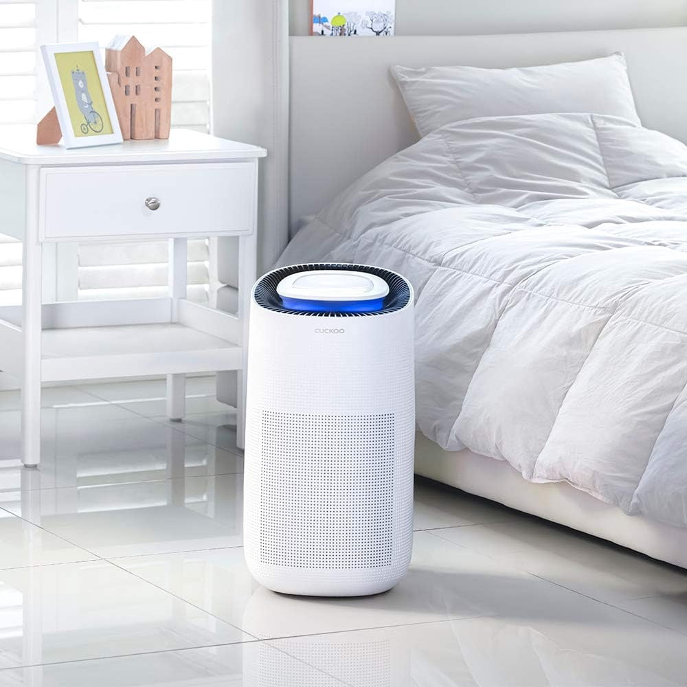 Cuckoo Air Purifier – H13 True HEPA, 726sq.ft. Coverage, Carbon Filter, Auto+ Mode, UV‑C (CAC-J1510FW)