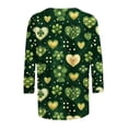 thumbnail image 4 of Xuyuer St. Patrick's Day Womens Fashion 3/4 Sleeve Round Neck Casual Cute T Shirts Shamrock Printed Graphic Tunic Blouses Tee Casua Basic Business Work Tops, 4 of 5