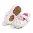 thumbnail image 7 of Baby Girls Easter Mary Jane Flats with Bow Soft Sole Non- Crib Shoes Toddler First Walkers Princess Dress Shoes White 0 Months-6 Months, 7 of 7