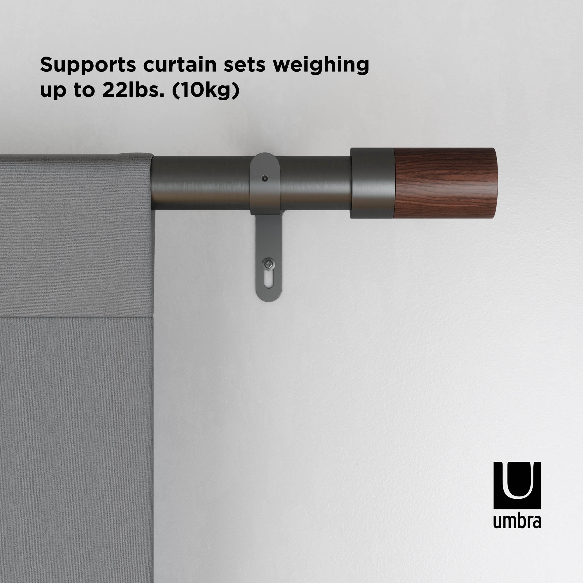 Umbra Blok 1" Expandable Curtain Rod 36-72"