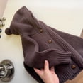 thumbnail image 6 of Baby Girls Open Front Hoodie Cardigan Long Sleeve Casual Oversized Sweatshirt Kids Winter Clothes Thick Chunky Sweater Coats, 6 of 9