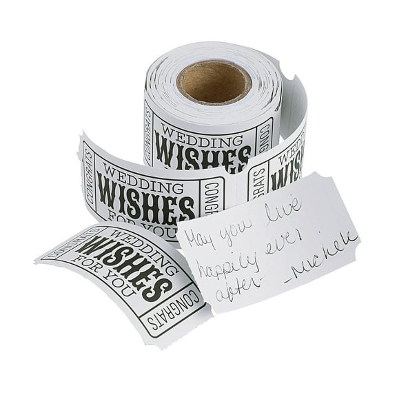 Well Wishes Tickets- 100 Pc., Wedding, Party Supplies, 100 Pieces