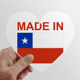 thumbnail image 1 of Chile Country Love Heart Vinyl Sticker Bicycle Bottle Decal, 1 of 3