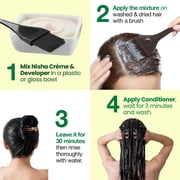 Nisha Creme Hair Color | Permanent Long Lasting Black Hair Dye Colour Kit | Original Black | 60gm / 2.02 Oz