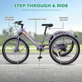 thumbnail image 2 of MOPHOTO 7 Speed 24''Adult Tricycle for Seniors with Big Basket, Exercise Men's Women's Bicycle, 3 Wheel Cruiser Bike Adjustable Seat Post, Disc Brakes Safe and Durable Adult Trikes, 2 of 11