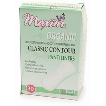 Maxim Hygiene Products Organic Classic Contour Pantiliners, Light Days, Unscented  30 ea (Pack of (Best Natural Feminine Wash)