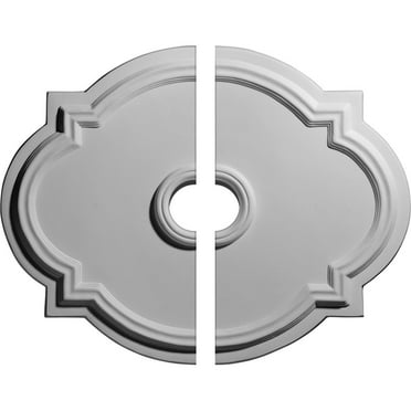 21 1/4"W x 17 3/8"H x 3 1/2"ID x 1"P Waltz Ceiling Medallion, Two Piece (Fits Canopies up to 4 1/2")