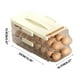 thumbnail image 3 of Estante para Huevos en Puerta de Refrigerador | Organizador Retráctil Rodante para Huevos o Rollos de Pollo | Soporte de Plástico Ajustable que Cabe en la Mayoría de Puertas Laterales de, 3 of 3