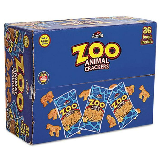 Kellogg'S 827545 Zoo Animal Crackers, Original, 2 oz Pack, 36 Packs/Box
