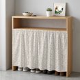 thumbnail image 5 of Spring Botanical Print Cabinet Dishwasher Hidden Curtains, Privacy Closet Door Curtain, Farmhouse Rustic Floral Beige Adhesive Dust Proof Under Sink Skirt for Bathroom Kitchen 35"x35", 5 of 8