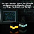 thumbnail image 2 of Creative Square Night Light Colorful Atmosphere Lights USB Charging Student Dormitory LED Night Light with 3 Light Modes for Restaurants Bars Cafes, 2 of 9