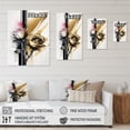 thumbnail image 4 of Designart Roses Flow Flower On Golden Beige Paint V Canvas Wall Art, 4 of 5
