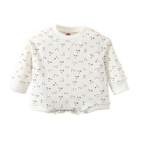 

Baby Girl Boy Clothes Sweatshirt Pullover Floral Printed Long Sleeve Romper Jumpsuit Outfits Baby Long Sleeve Outfit